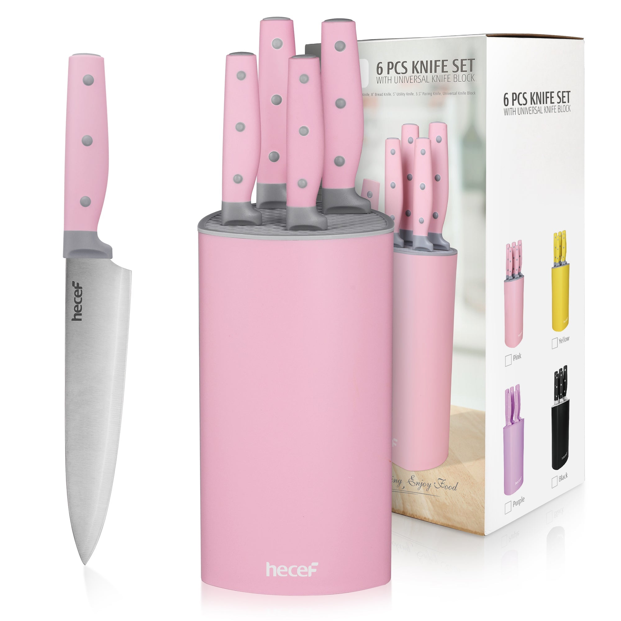 Pink hot sale knife block