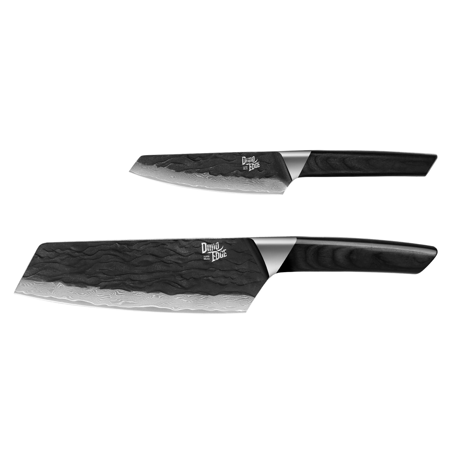 Damascus Clever Knife Japanese, Ultra Sharp Damascus Steel Black Oxide Hammered Chef Cleaver Bunka Knife