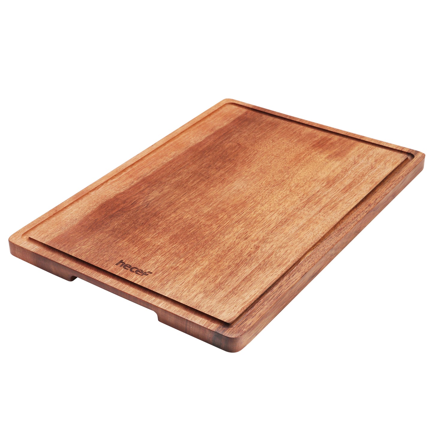 Hecef 16 inches Wooden Cutting Board with Juice Grooves, Premium Sandalwood Kitchen Chopping Board