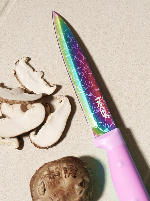 HAUSHOF Kitchen Knife Set 5Piece Rainbow Knife Sets Premium Steel Knives Set  NEW